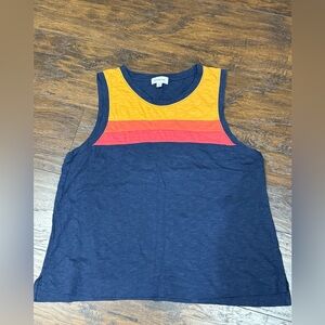 Evereve color block tank size L worn once
